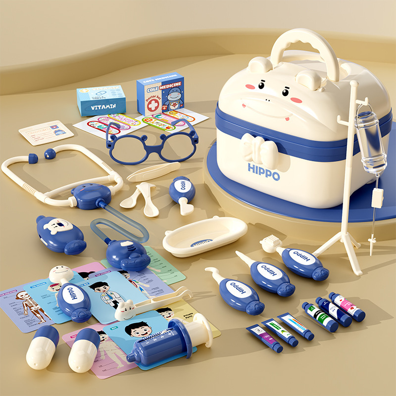 Picture of Children play small doctor toy suit boys and girls simulation play house injection medical kit to see a doctor baby gift