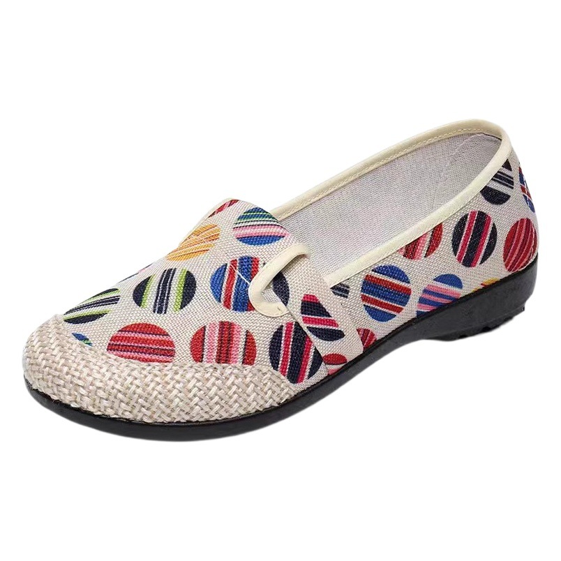 Spring and Autumn Old Beijing Cloth Shoes New Women's Canvas Shoes Non-slip Soft Sole Single-layer Shoes Comfortable All-match Casual Moms Shoes