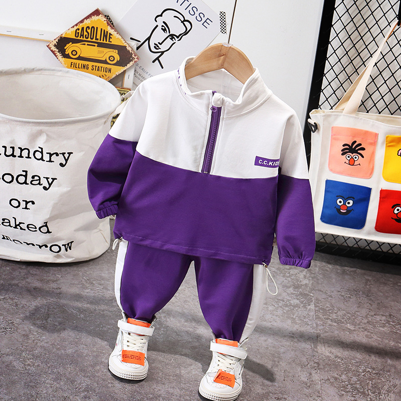 Picture of Children's Clothing Boys Korean Style New Spring Casual Fashion Sweatshirt Suit Kidsren's Spring & Fall Clothing Baby Fashionable Trend