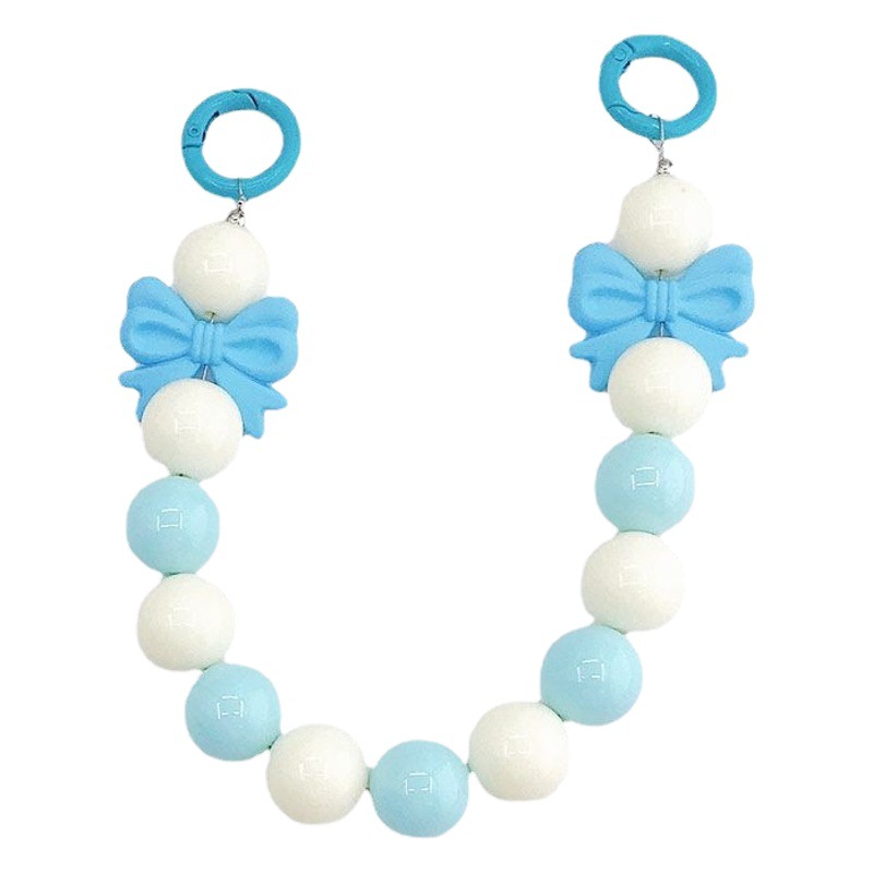 New Candy Color Acrylic Hand Chain Colorful Bow Bag Pendant Diy Mobile Phone Case Accessories Trend