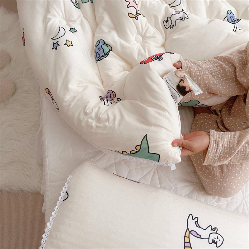 Picture of mikiA Knitted Cotton Soybean Quilt Spring and Autumn Quilt Baby Cotton Children's Quilt Thickened Warm Winter Quilt