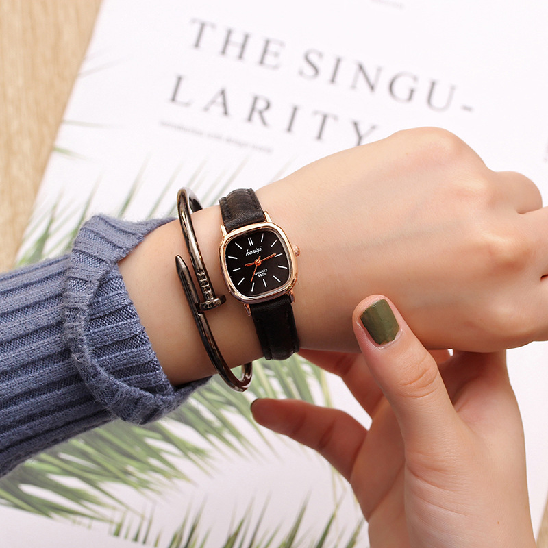Korean Style Fashion Simple Casual Elegant Trendy Watch for Men and Women Students Small Couple Women's Watch Ultra-thin Men's Watch Quartz