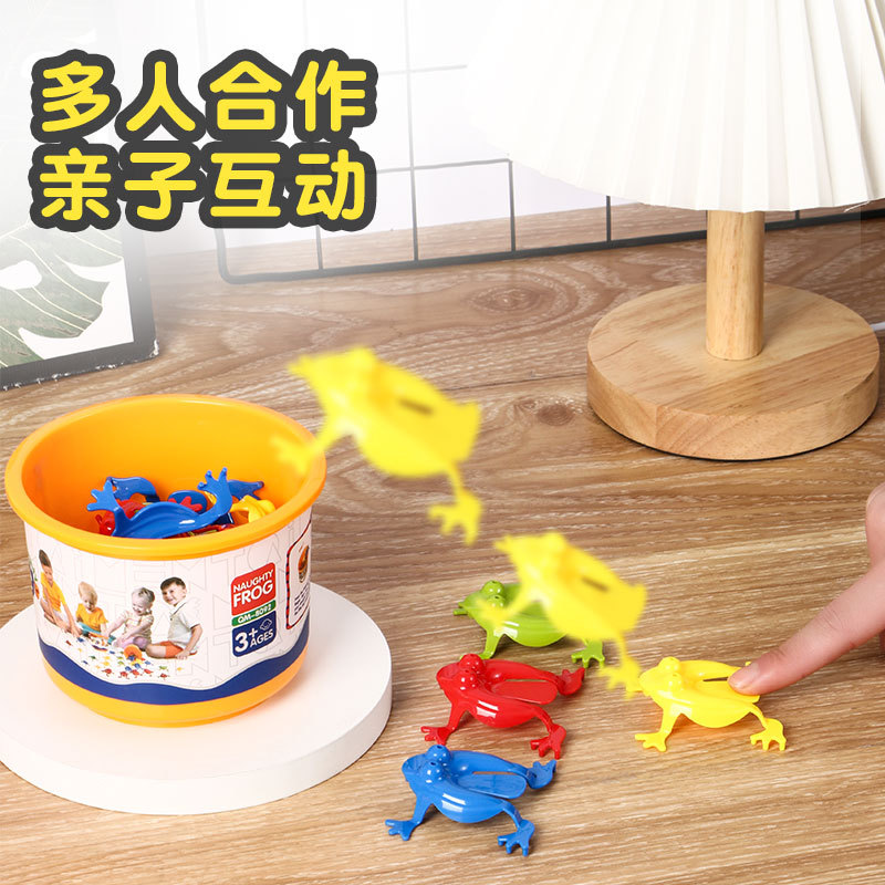 Picture of Jumping Little Frog Mini Jumping Frog Press Bouncing Toad Kidsren's Post-8090 Nostalgic Family Interactive Toy