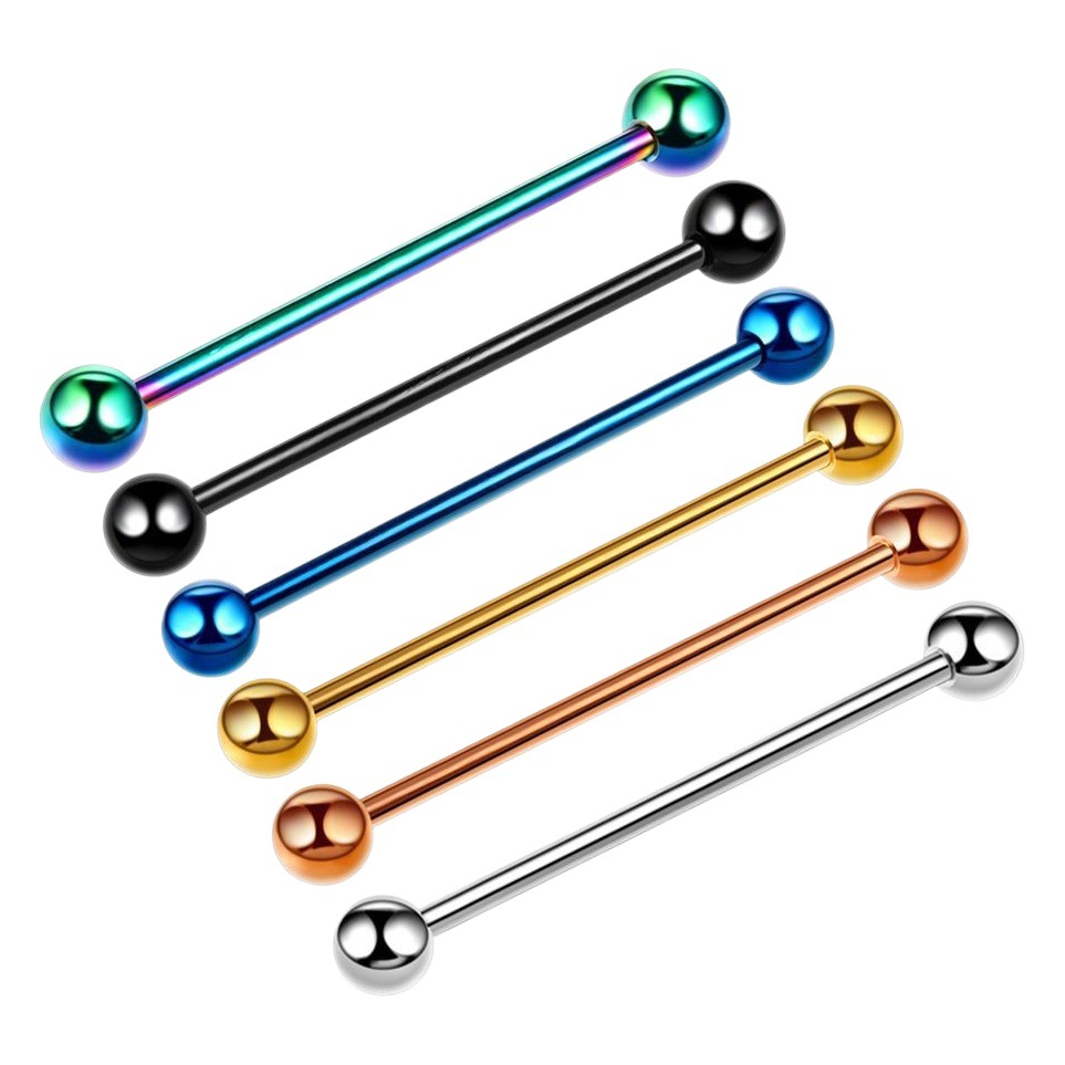 Cross-border e-commerce industrial bar barbell lip studs tongue studs earrings earrings multifunctional direct sales Europe and the United States