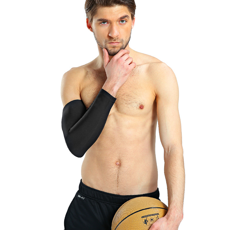 Basketball Elbow Pads and Arm Pads Extended Lycra Breathable Elastic Sweat-Absorbent Cycling Arm Pads Wholesale Customized Logo
