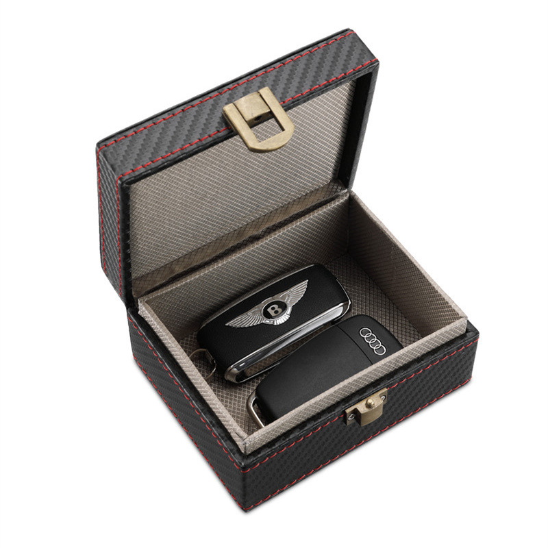 Picture of in stock small size carbon fiber foreign trade explosion car key signal shielding box RFID mobile phone signal radiation protection box