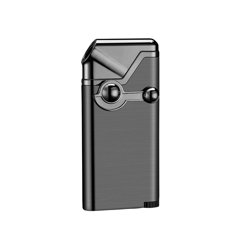 Picture of DL369 creative inflatable point pipe oblique fire rocker arm blue flame direct punching windproof advertising lighter wholesale
