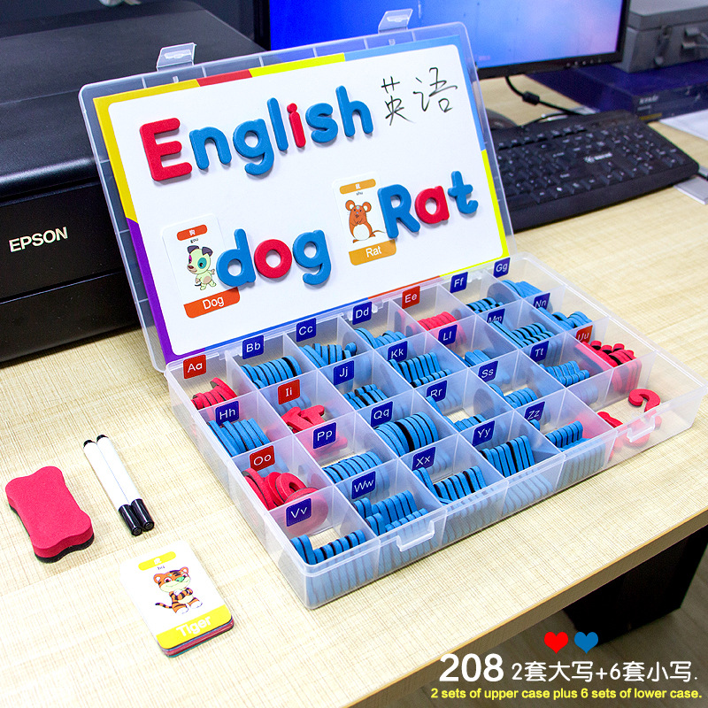 Picture of Magnetic English Alphabet Magnetic Stickers for Children English Natural Spelling Magnet Toys Amazon Cross-Border Dedicated for Early Education
