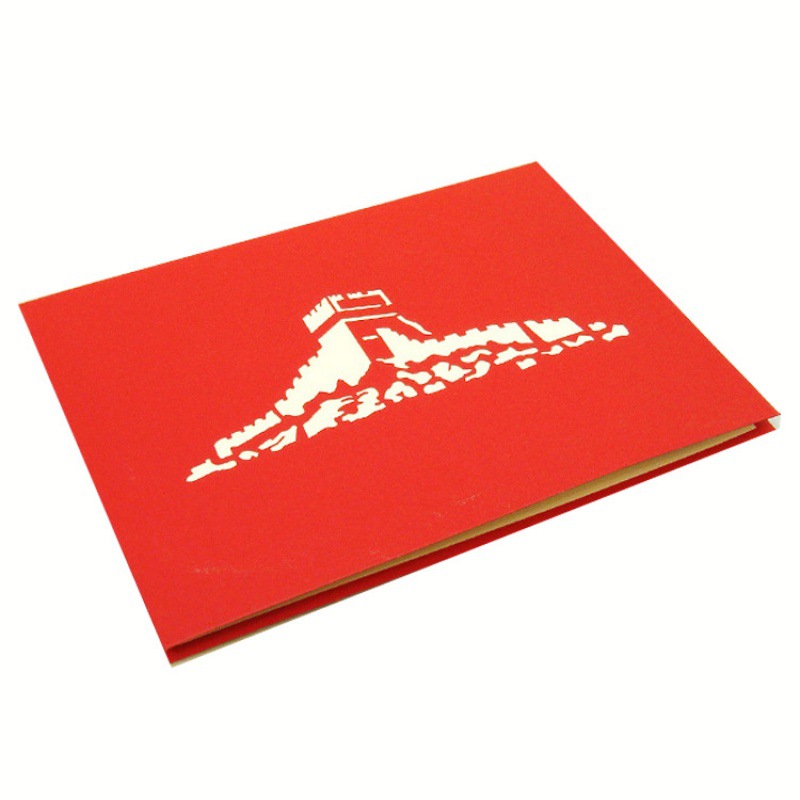 Picture of Creative National Day Wanli 3D three-dimensional greeting card patriotic Three-dimensional paper invitation travel greeting card wholesale