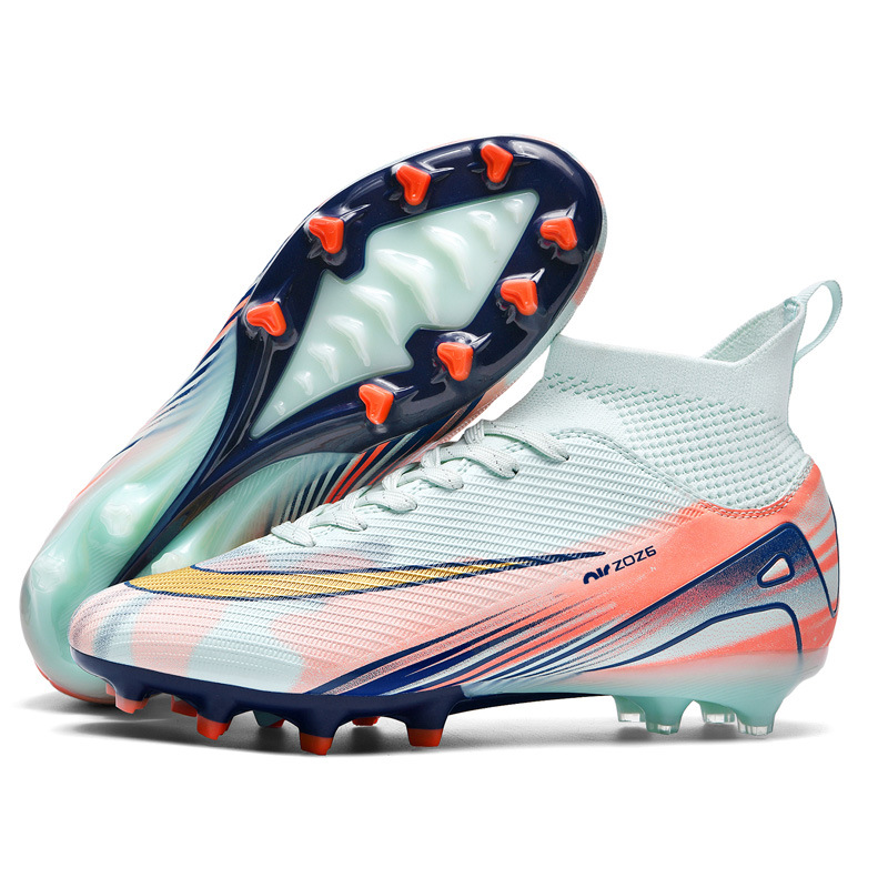 Cross-border AliExpress new long nail broken nail football shoes grass children's football shoes broken nail rubber nail football shoes