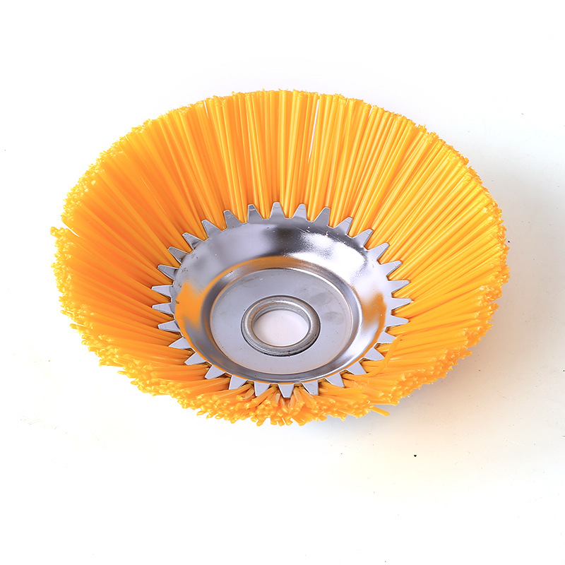 8 inch lawn mower matching steel nylon wheel straw head weeding head steel wire derusting disc accessories weeding wheel gap brush