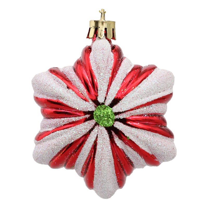 Cross-border New Painted Pumpkin Hexagon Star Pendant Christmas Tree Pendant Electroplating Painted Star Decoration Box 6