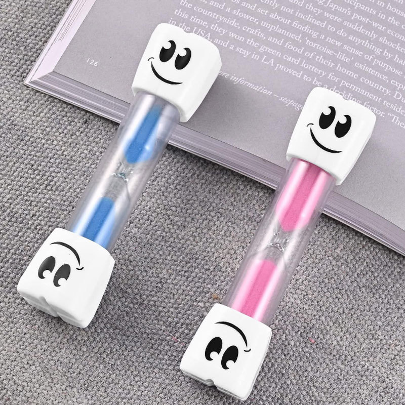 Picture of Creative Big Eye 2/3 minutes timing hourglass children cartoon smiley face brushing hourglass drop-resistant cute decoration gift