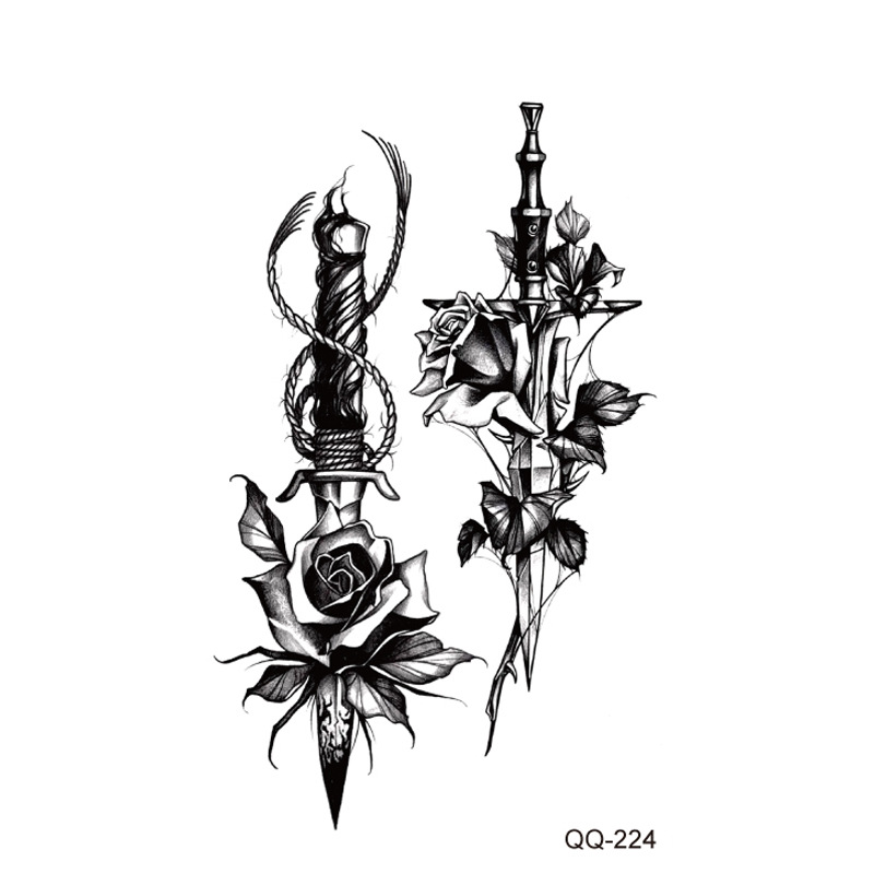 Picture of New waterproof small fresh tattoo stickers color black and white 1000 can be any combination of manufacturers wholesale