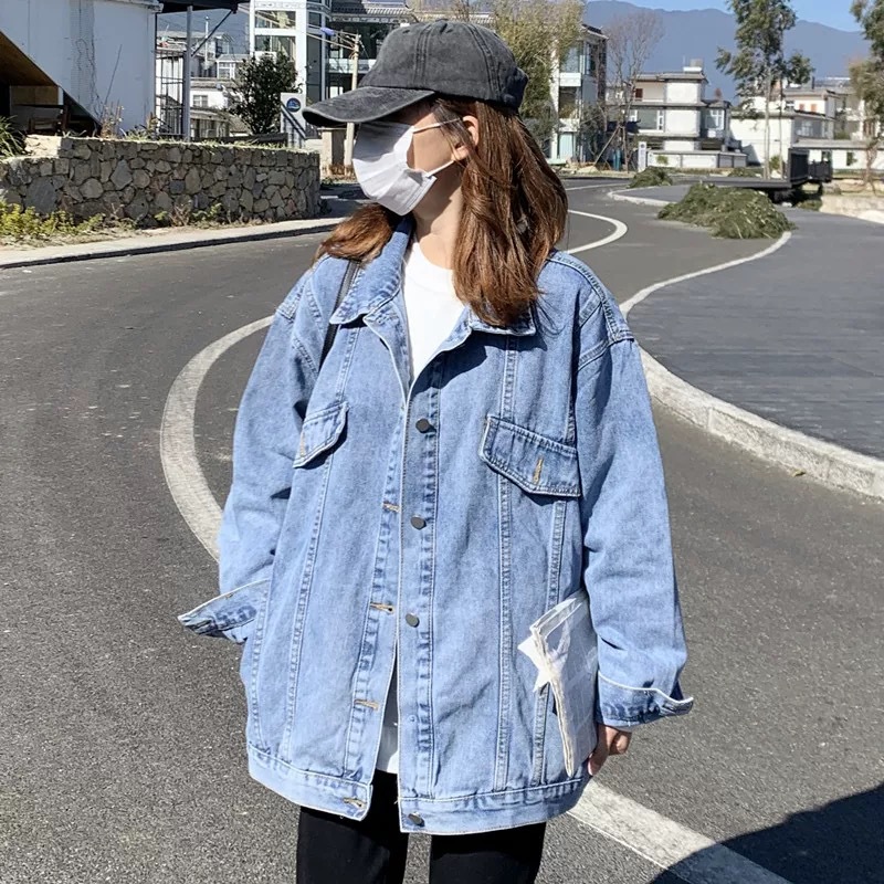 Picture of 2024 Spring and Autumn New Denim Coat Women's Korean Style Loose Design Sense BF Style All-match Mid-length Jacket Top