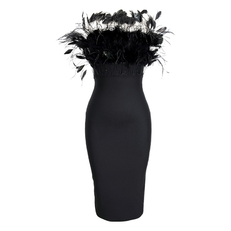 New ins Internet celebrity style bandage dresses Amazon foreign trade bandage tube top dress night clothes