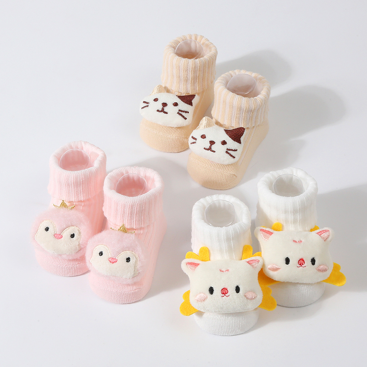 2024 Spring New Children's Doll Knitted Socks Cute Baby Breathable Toddler Socks Mother and Baby Wholesale Supply