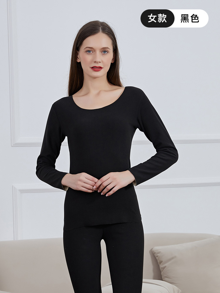 Picture of Ab Face Velvet Thermal Intimates for Men 2025 Autumn and Winter Constant Temperature Heating Thickeneded Silk Wool Autumn Clothes and Long Trousers Set for Women