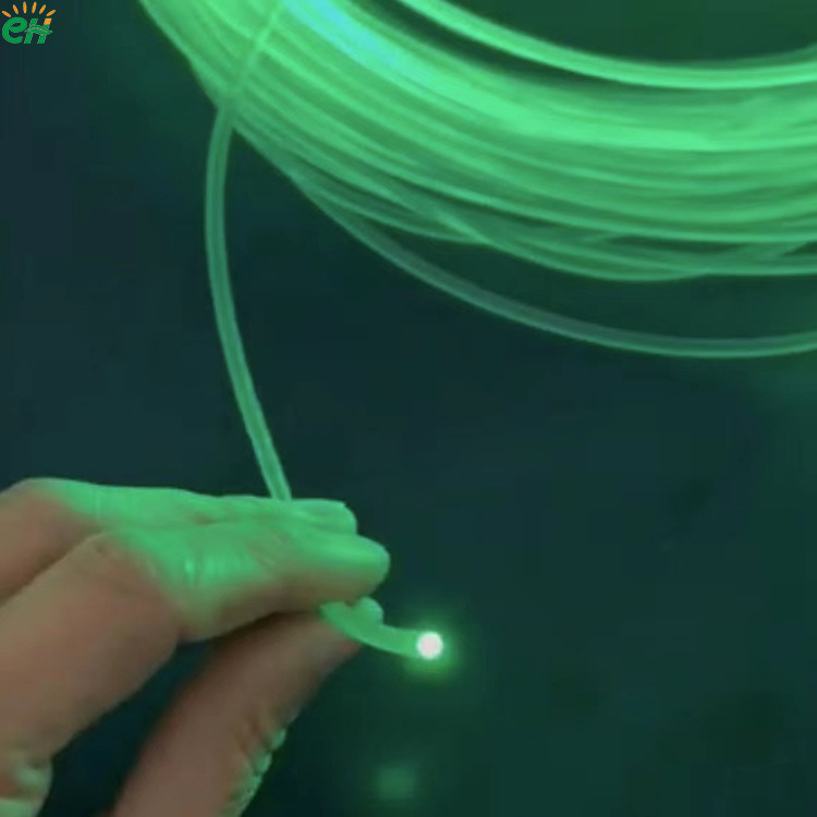 Picture of PMMA plastic optical fiber soft hard end light emitting tail light guide strip light guide concrete light guide rod factory