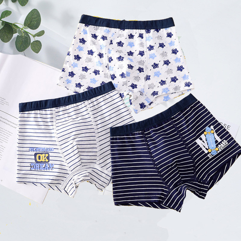Picture of Children's Pure Cotton Underwear, Boys' Boxer Briefs, Baby Boys' Boxer Briefs, Kidsren's Boxer Briefs for Ages 2-15, Pure Cotton Crotch