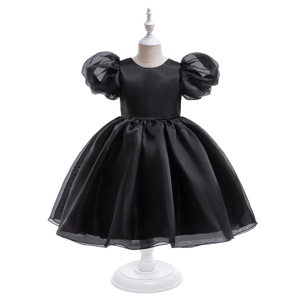 Picture of New Girls Princess Dress Children's Puff Sleeve Puffy Birthday Dress Little Girl Piano Performance Children's Dress