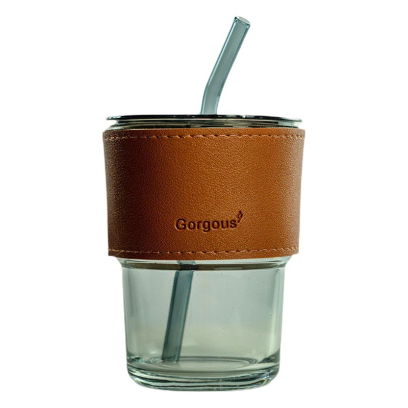 Bamboo Cup ins Wind glass cup wholesale high color value with lid Sipper Cup portable Milk Cup student Cup
