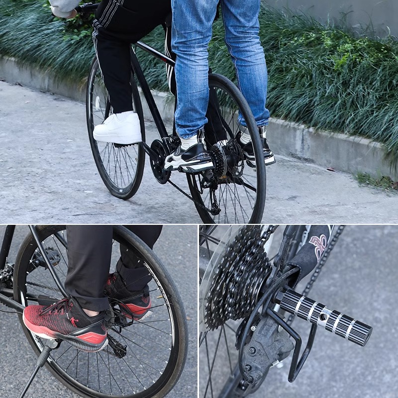 Picture of Mountain bike rear seat pedal rocket launcher rear seat pedal pedal universal manned pedal accessories