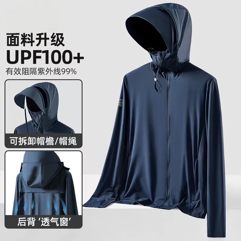Picture of UPF100 Sun Protection Clothing Men's Summer Outdoor Professional Fishing Clothing UV Protection Ice Silk Sun Protection Coat Women