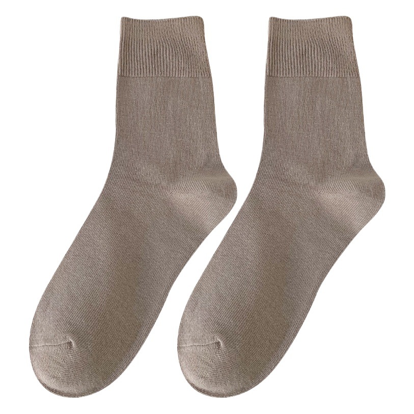 Autumn and Summer New Style Socks Women's Ins Morandi Solid Color South Korea Socks Simple Japanese College Style Stacked Socks