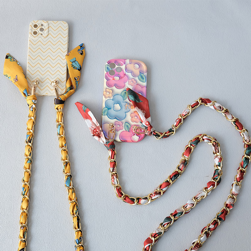 Mobile Phone Hanging Rope Mobile Phone Case Chain Mobile Phone Hanging Rope Long Mobile Phone Chain Hanging Neck Woven High-end All-match Fresh
