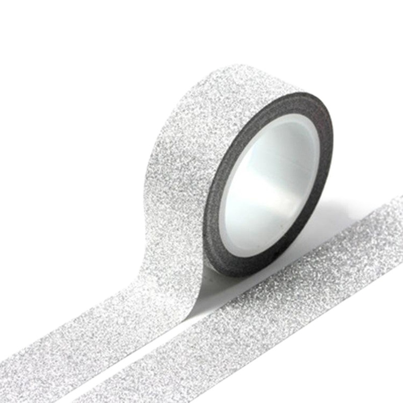 Factory wholesale color glitter film tape glitter effect tape edge wrapping quicksand glitter paper tape