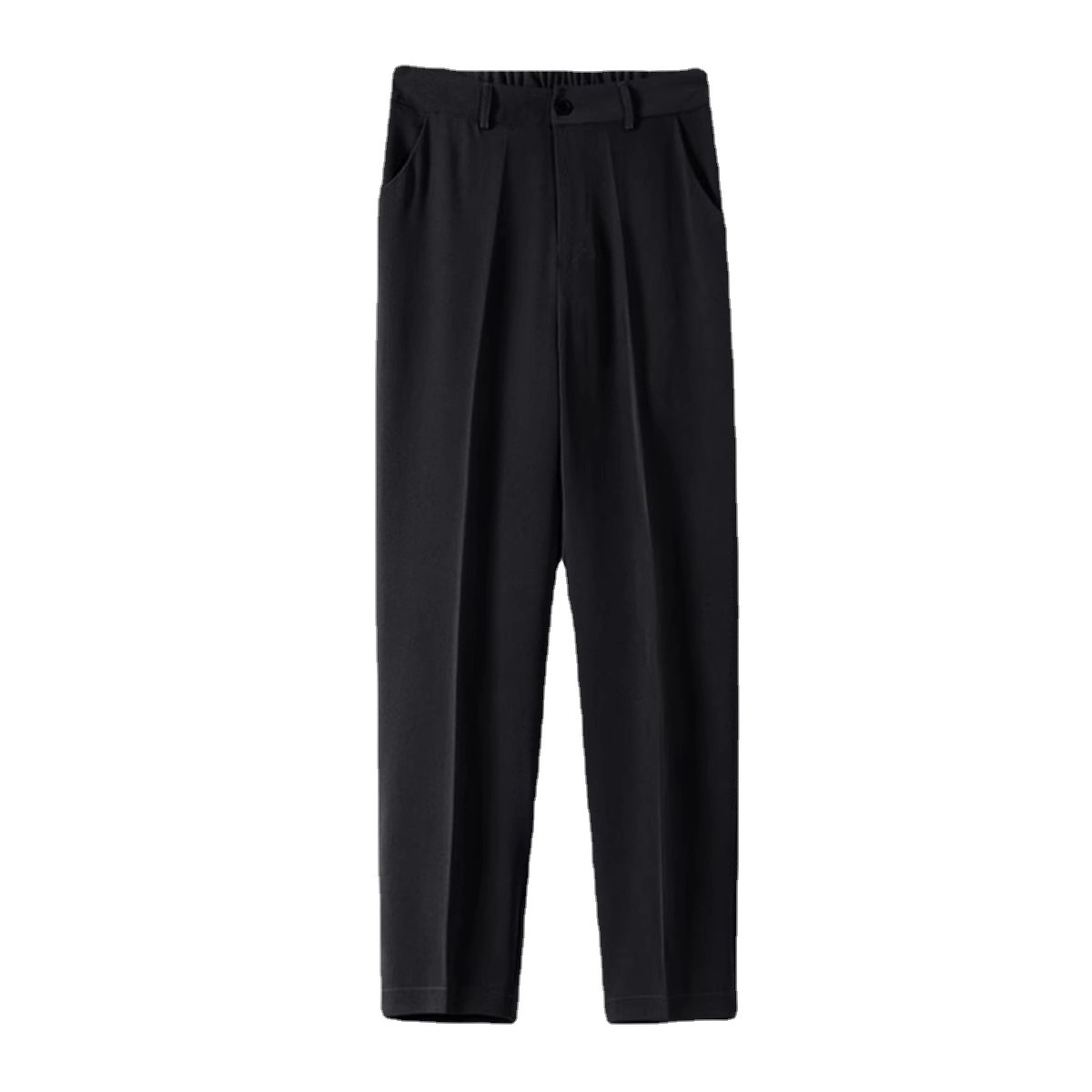 Picture of Casual cropped slimming high waist pants plus size draping spring and autumn black suit pants women's straight cigarette tube 2024