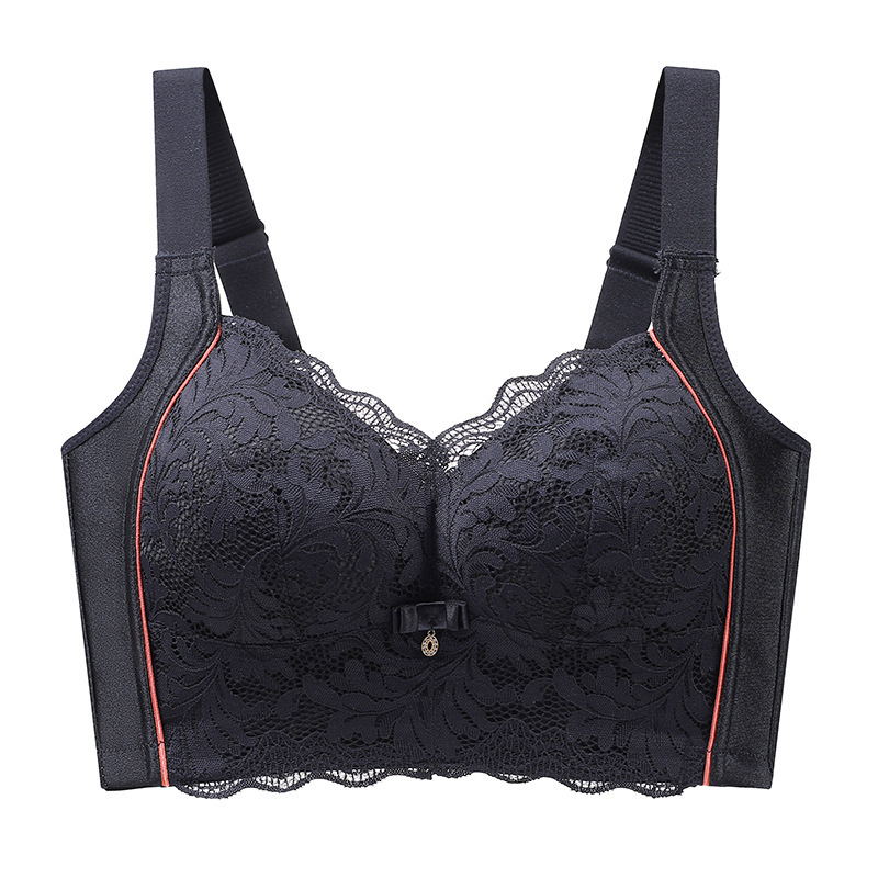 Picture of Large Chest Shown Small Underwear Women's Thin Full Cup Gather-up Auxilary Breast Correction Anti-sagging Anti-expansion plus size Bra