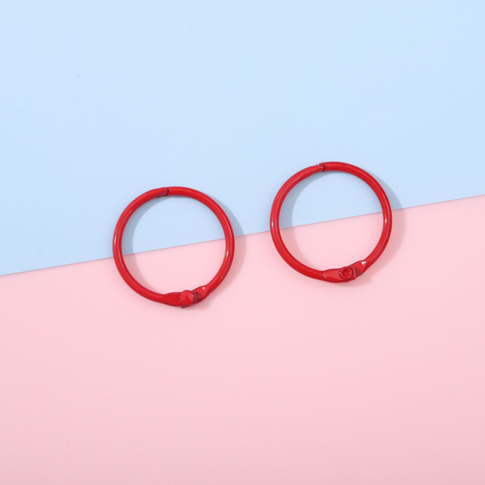 Picture of Macaron metal keychain key ring small ring color ring buckle DIY decoration accessories buckle cross-border hot sale