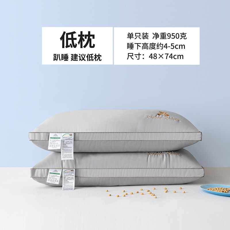 Picture of Class a Cotton Pillow Five-Star Hotel Pillow Soy Fiber Pillow Adult Neck Pillow Wedding Hotel Pillow Core Wholesale