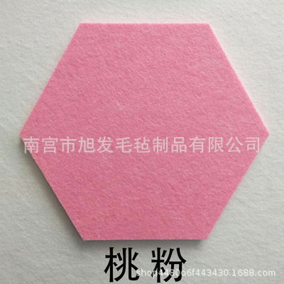 Picture of Cross-border color felt board hexagonal message board self-adhesive wall stickers felt hexagonal display background wall sound insulation board
