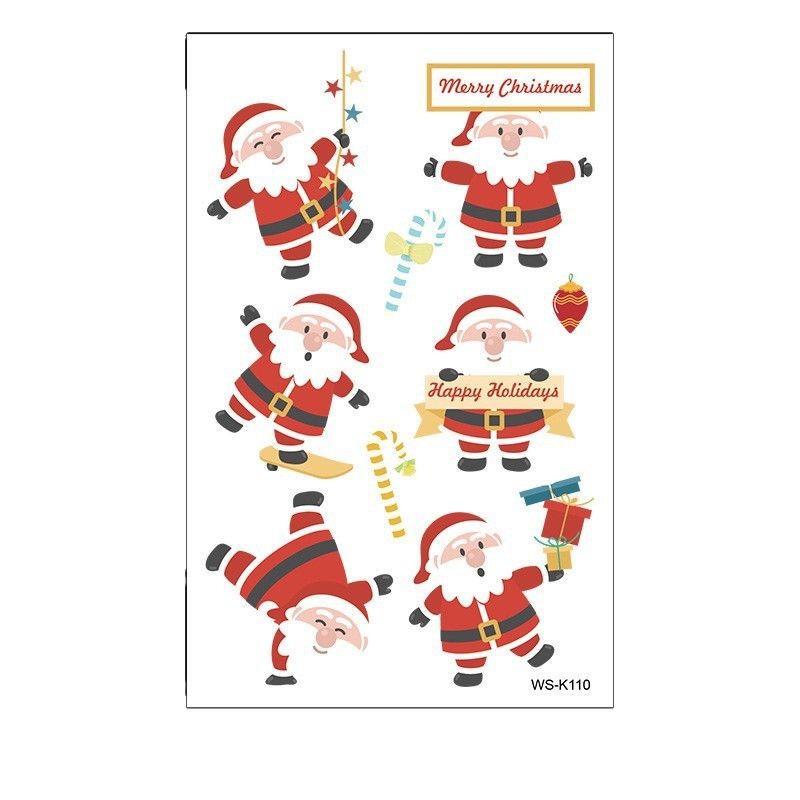Picture of New Christmas Tattoo Sticker Children Cartoon Holiday Party Atmosphere Eco-friendly Waterproof Face Sticker Elk Tattoo Sticker