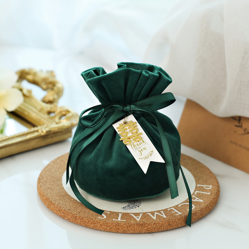 Picture of Wedding Velvet Candy Bag Little Red Riding Book Wedding Candy Accompanying Gift Wedding Candy Box Creative Birthday Full Moon Candy Bag