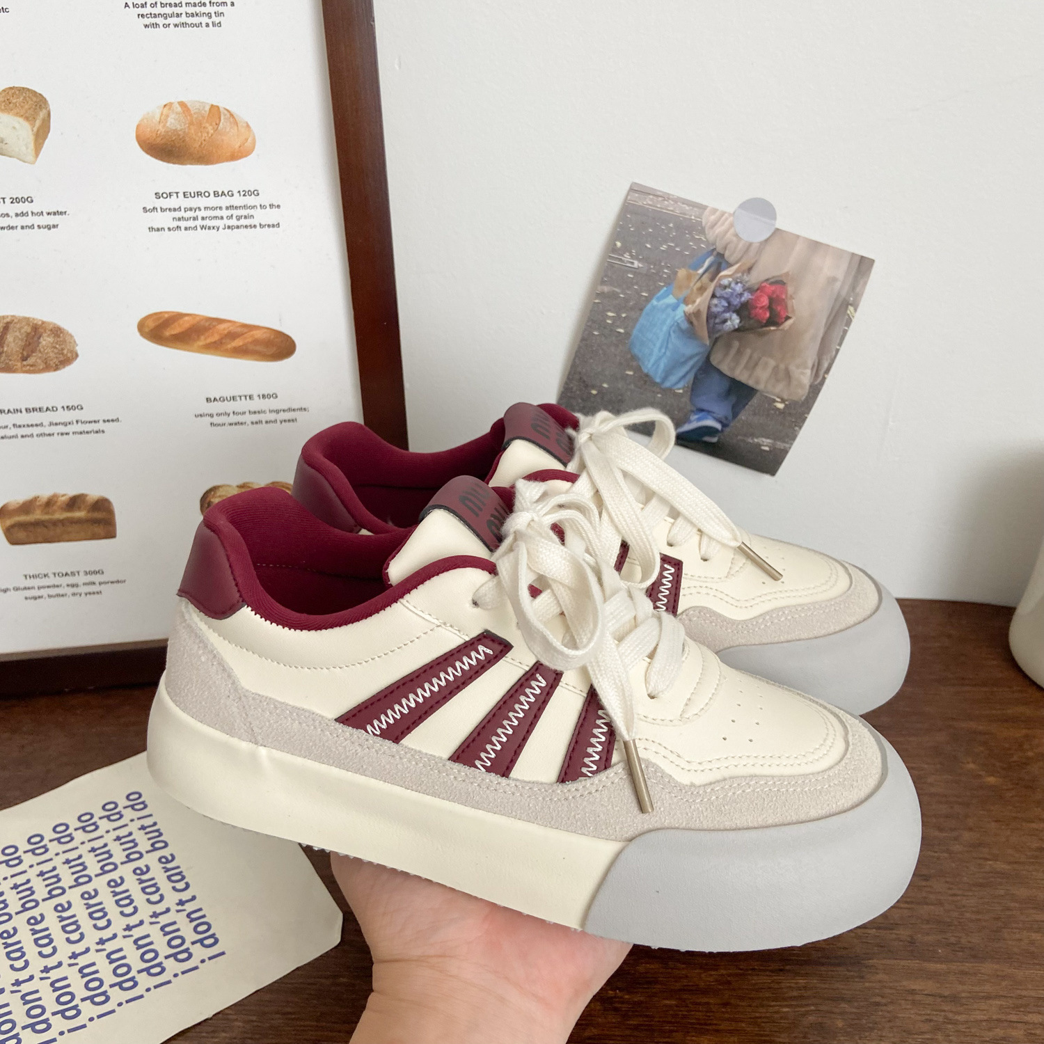 Dexun platform shoes for girls' leather in the fall of 2025 new CIC niche Korean version of low-top student sports white shoes