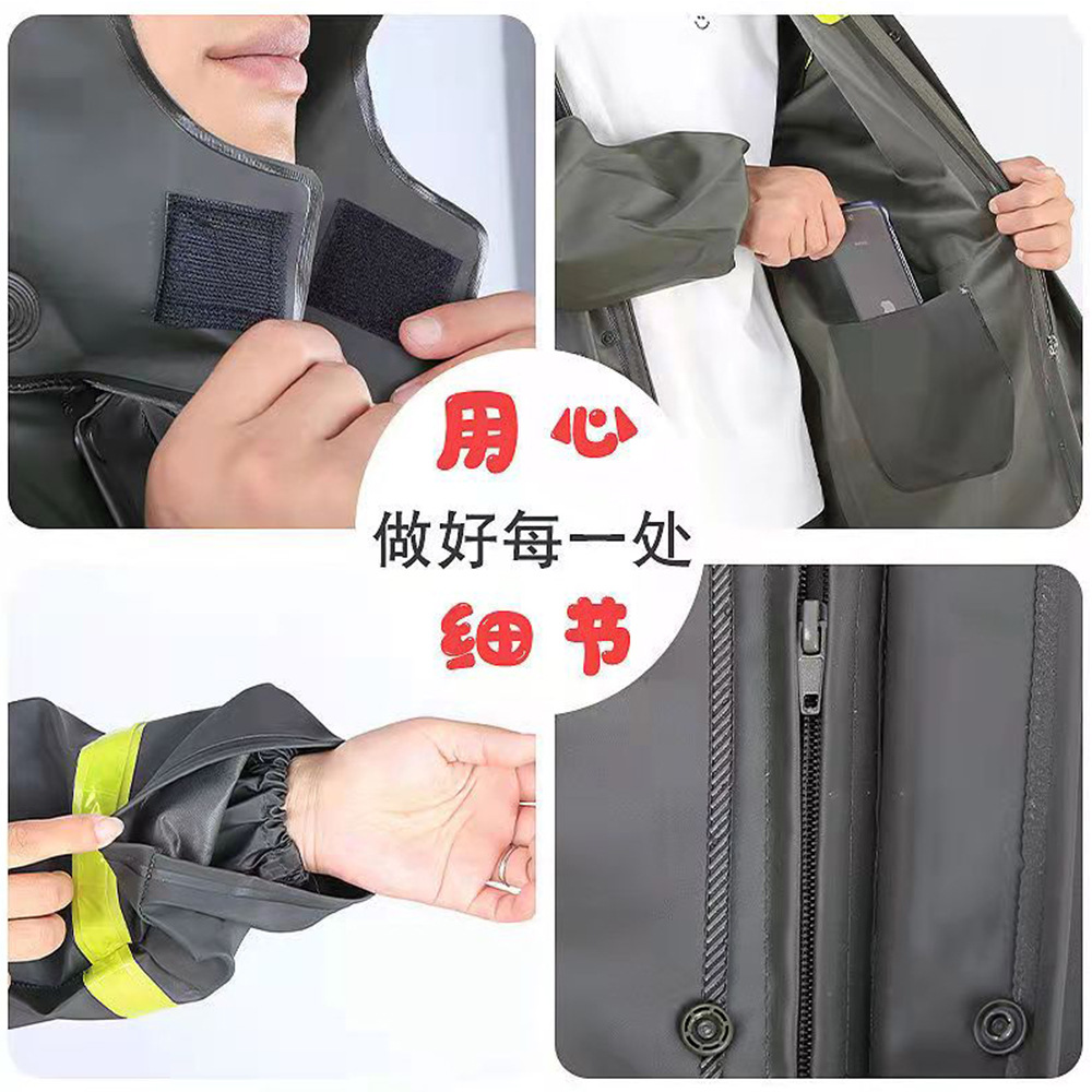 Picture of Xiong Xuemei Raincoat Electric Car Motorcycle Men and Women Adult Riding Work Take-out Waterproof Raincoat Rain Pants Set