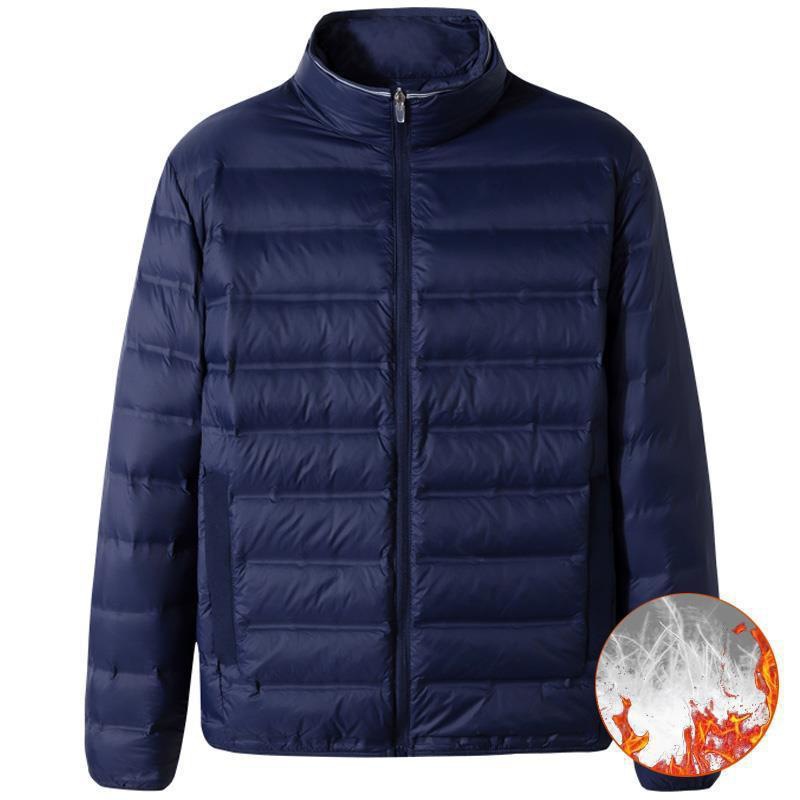Picture of Fat Man Lightweight Down Cotton-padded Coat Men's Lightweight Thin Plus Size Plus Size 100.00kg Fat Man Down Cotton-padded Coat Fashionable