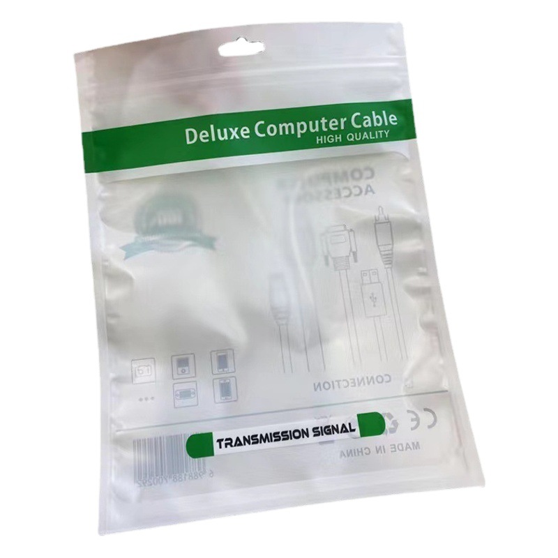 Chengxing Packaging Factory Spot Self-sealing Bag Thickened Airplane Hole HDMI HD Line Plastic Packaging Bag Multiple Sizes