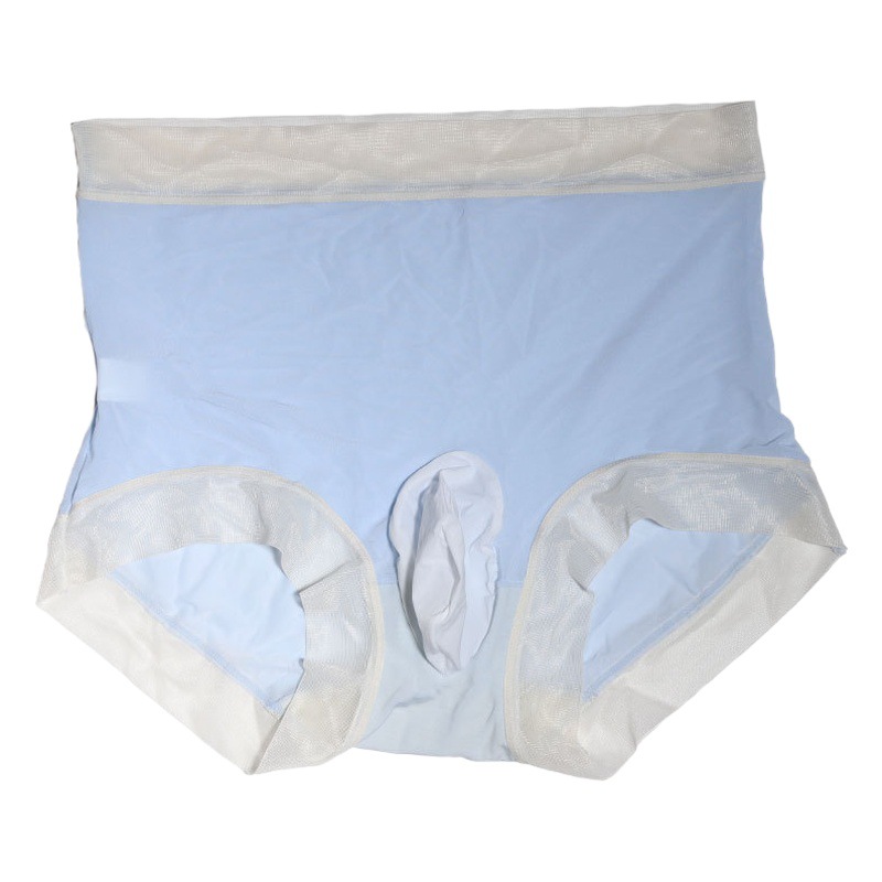 Men's Summer Ultra-thin Silky Ice Silk Inner Belt JJ Set Sexy Oil Bright Full Transparent Large Size Bullet Separate Underwear