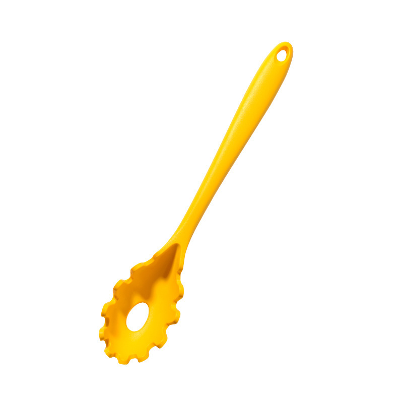 Picture of New Chinese Yellow All-inclusive Silicone 8-piece Kitchen Tools Kitchenware Set Cooking Shovel Spoon Stir-frying Shovel with Storage Bucket