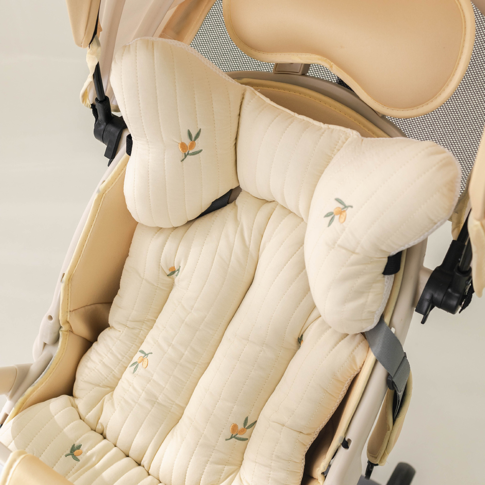 Picture of South Korea baby stroller embroidered cotton cushion autumn and winter thickened baby cotton cushion stroller artifact universal cushion New