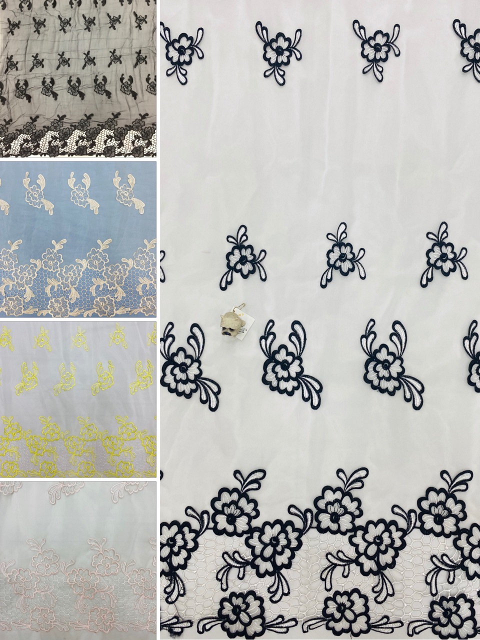 Organza Bilateral Positioning Embroidery in stock Supply Large Congyou Factory Outlet Wholesale and Retail