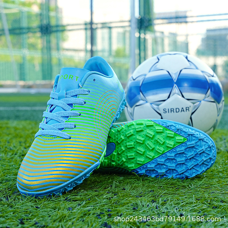Picture of Factory straight hair football shoes broken nails TF breathable artificial grass football shoes professional competition training shoes cross-border style