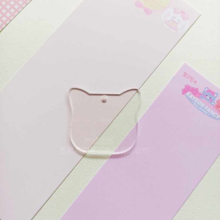 Picture of Cross-border transparent acrylic chip goo card DIY goo plate handmade keychain pendant organic glass blank embryo round