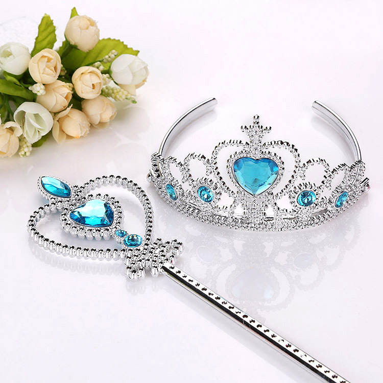 Manufacturer Kidsren's Hair Hoop Headdress Frozen Crown Magic Wand Hair Accessories Set Girls Hair Accessories Head Buckle