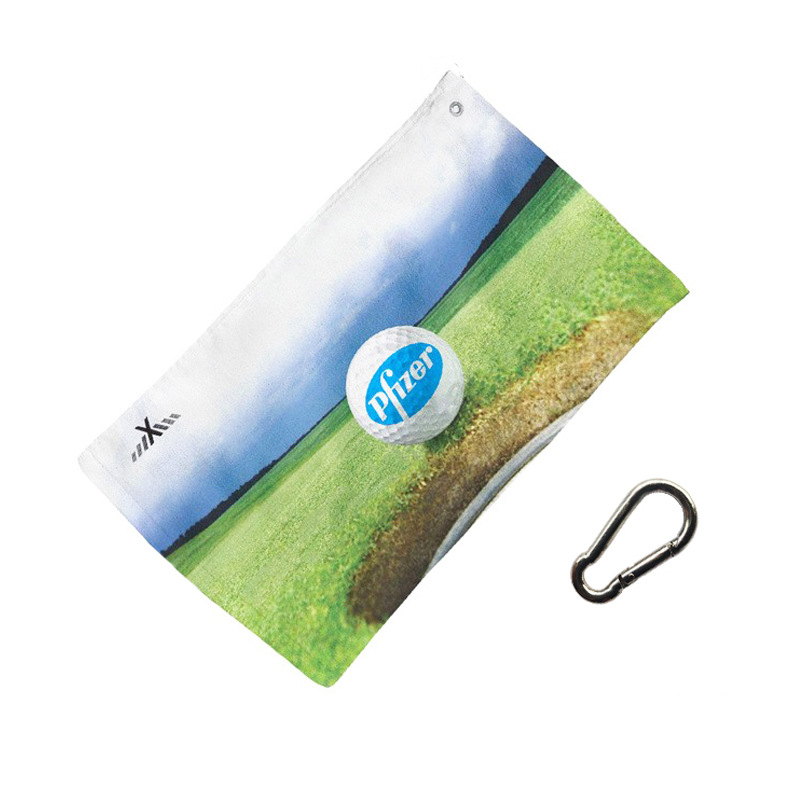 Picture of Cross-border hot sale sublimation blank polyester golf towel heat transfer sports towel sweat towel DIY printing